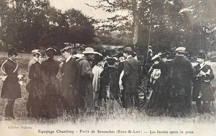Carte postale (1900-1914) - Don à la Société de Vènerie - Chambray